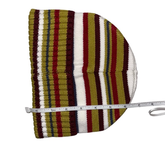 ASOS Fisherman Ribbed Beanie In Multi-Color Stripes - Picture 4 of 5